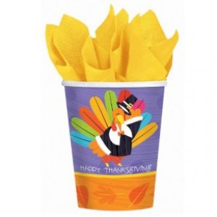 Happy Thanksgiving Fun Turkey Paper Cups